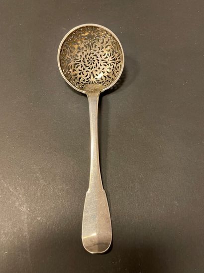 Single-flat silver sugar spoon. 
Province,...