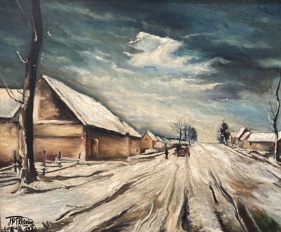 Jann Ber TILLENON (20th century)
Snowy landscape...