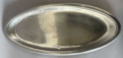 Oval silver-plated fish dish and silver-plated...