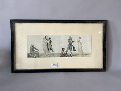 Lot of framed pieces: 

- 