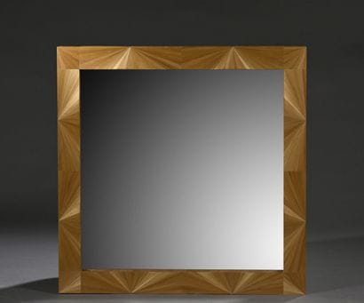 JF DECQ
Square-view mirror with straw surround...
