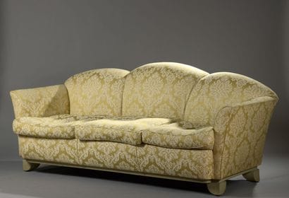FRENCH WORK 1950
Three-seater sofa with straight...