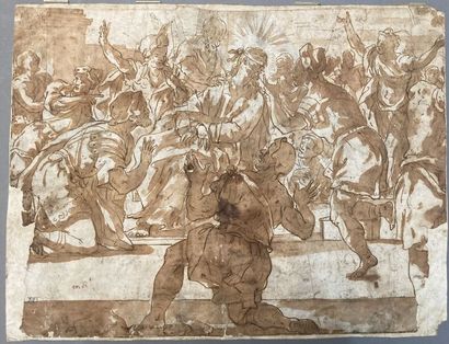 17th century ITALIAN school
Christ in outrage
Pen...
