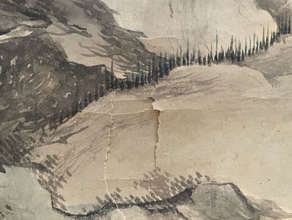 CHINE, début du XXe siècle
Scènes de lettrés
Deux...