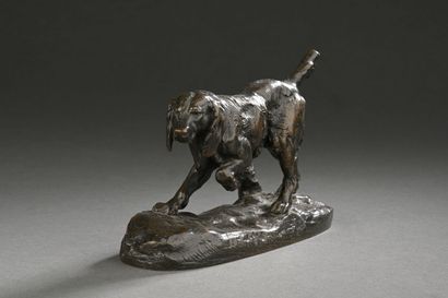 Antoine Louis BARYE (1795-1875). 
Épagneul...