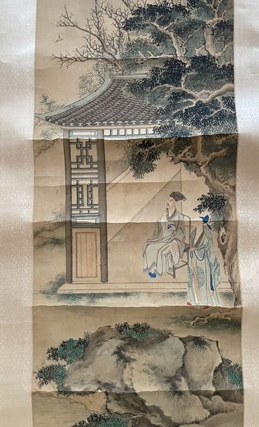 CHINE, début du XXe siècle
Scènes de lettrés
Deux...