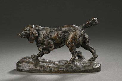 Antoine Louis BARYE (1795-1875). 
Épagneul...