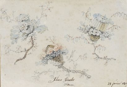 Jean PILLEMENT (Lyon 1728 - 1808)
Ideal flowers
Black...