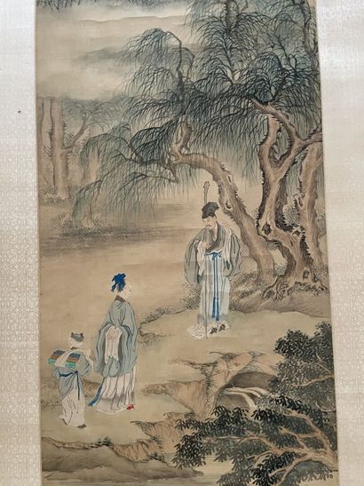 CHINE, début du XXe siècle
Scènes de lettrés
Deux...