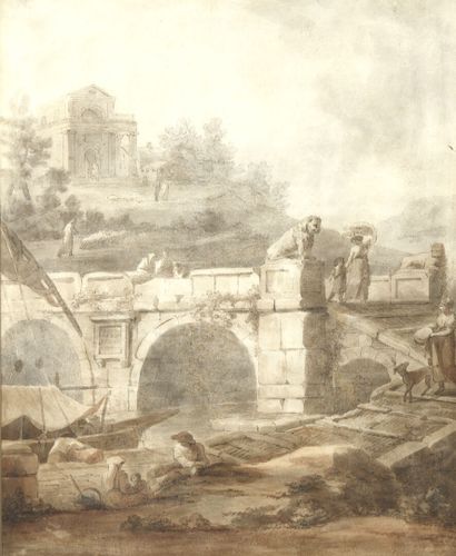 FRENCH school of the late eighteenth century
Landscape...