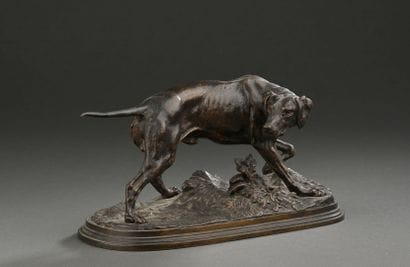 Pierre Jules MENE (1810 - 1879). 
Chien Braque
Épreuve...