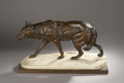 Charles VALTON (1851-1918)
Le loup poursuivant...