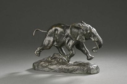 Antoine Louis BARYE (1795-1875). 
Éléphant...