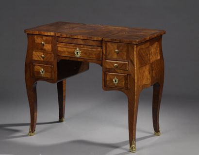 Coiffeuse en bois de placage marqueté en...