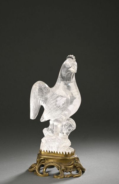 CHINE - XXe siècle
Groupe en cristal de roche,...
