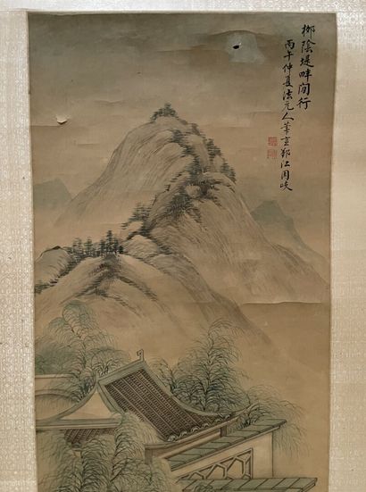 CHINE, début du XXe siècle
Scènes de lettrés
Deux...