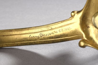 Henry DASSON (1825-1896) 
Bougeoir en bronze...