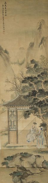 CHINE, début du XXe siècle
Scènes de lettrés
Deux...