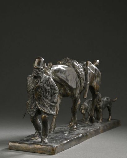 Gaston D'ILLIERS (1876-1932)
Retour de chasse.
Épreuve...
