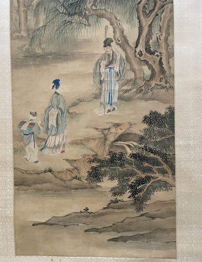 CHINE, début du XXe siècle
Scènes de lettrés
Deux...