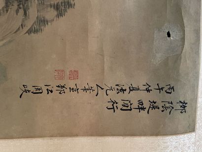 CHINE, début du XXe siècle
Scènes de lettrés
Deux...