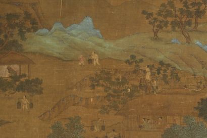 CHINE - XIXe siècle
Encre sur soie, paysage,...