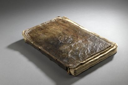 Christian manuscript in Syriac 
Black and...
