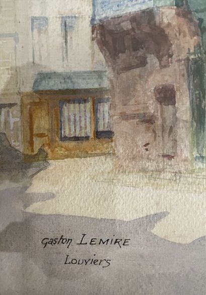 Gaston LEMIRE (XXe)
Louviers
Aquarelle, signée...