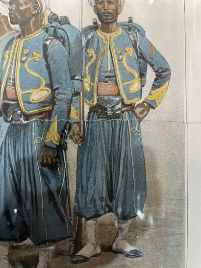 Lot de lithographies orientalistes :
-David...