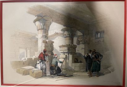 Lot de lithographies orientalistes :
-David...