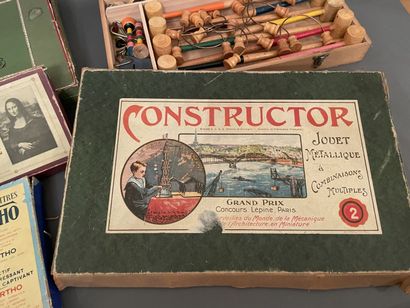 Lot de jeux anciens : croquet de salon, jeu...