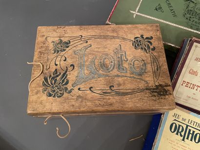Lot de jeux anciens : croquet de salon, jeu...