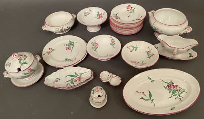 Dînette de poupée en faïence fine à décor...