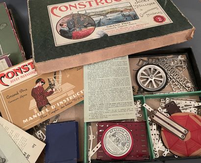 Lot de jeux anciens : croquet de salon, jeu...