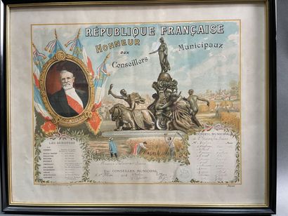Lot de gravures et pièces encadrées dont...