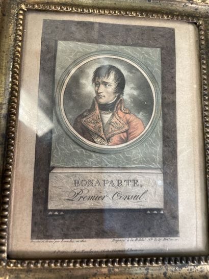 Lot de gravures et pièces encadrées dont...