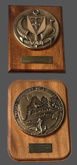 Lot de plaques commémoratives de navires...