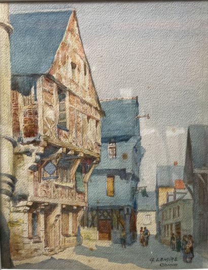 Gaston LEMIRE (XXe)
Louviers
Aquarelle, signée...