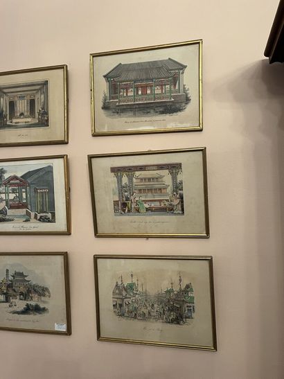 Très fort lot de pièces encadrées, lithographies...