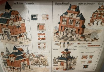 Lot de jeux anciens : croquet de salon, jeu...
