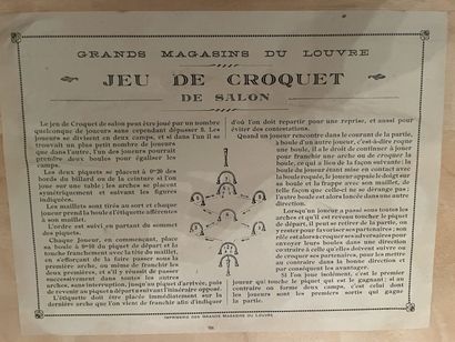 Lot de jeux anciens : croquet de salon, jeu...