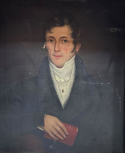 19th century French school 
Portrait of a...