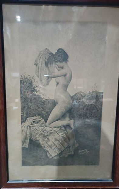 Lot of two engravings:
- by C.HOURRIEZ, Le...