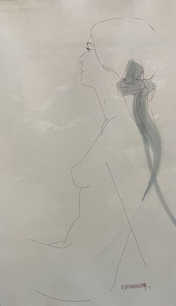 Modern school 
Nude woman with ribbon 
Pencil...