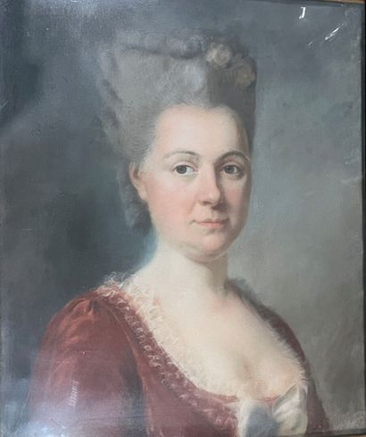 18th century French school 
Portrait of a...