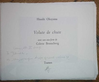 Hasashi Okuyama, Volute de chute with an...