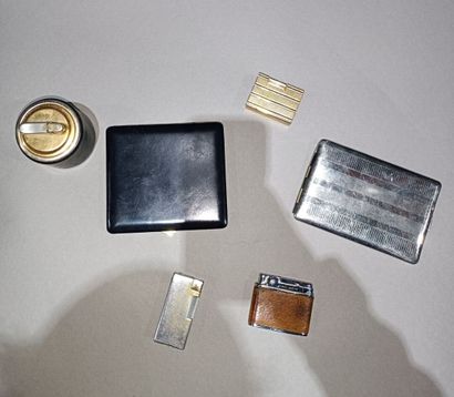 Set of three lighters, one of which is DUPONT,...