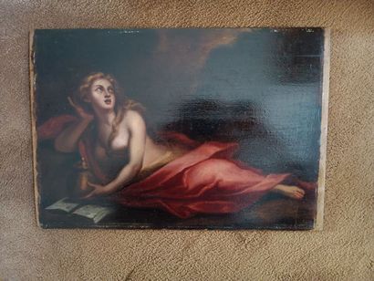Lying woman
Oil on wood panel
Unsigned
Mention...