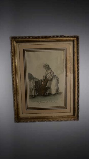 Three framed pieces engraved after MIXELLE...