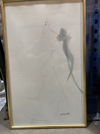 Modern school 
Nude woman with ribbon 
Pencil...